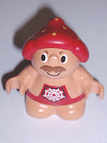 Duplo Figure Little Forest Friends, Male, Red Outfit with Spider Web Pattern (Jolly Strawberry)