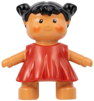 Duplo Figure Doll, Sarah's Baby, Red Dress (4142618 / 6052347)