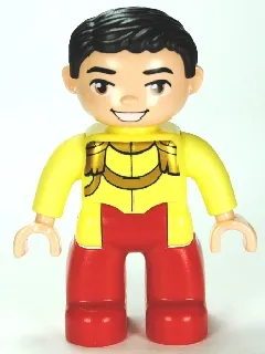 Duplo Figure Lego Ville, Disney Princess, Prince Charming, Black Hair