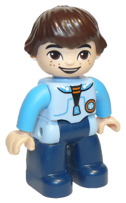 Duplo Figure Lego Ville, Miles without Helmet (6131575)