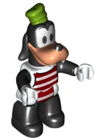 Duplo Figure Lego Ville, Goofy, Red and White Striped Shirt, Black Legs (6145791 / 6206113)