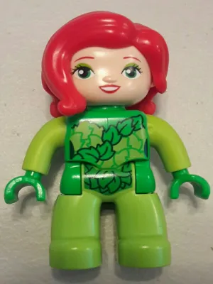 Duplo Figure Lego Ville, Poison Ivy, Lime Arms, Bright Green Hands (6210357)
