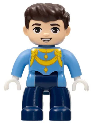 Duplo Figure Lego Ville, Disney Princess, Prince Charming, Reddish Brown Hair