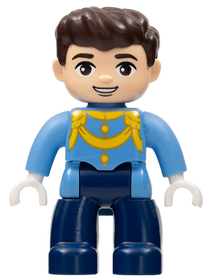 Duplo Figure Lego Ville, Disney Princess, Prince Charming, Reddish Brown Hair