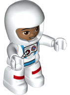 Duplo Figure Lego Ville, Astronaut Male, White Spacesuit and Helmet (6343339)