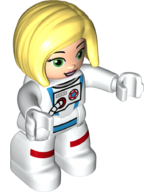 Duplo Figure Lego Ville, Astronaut Female, White Spacesuit (6343365)