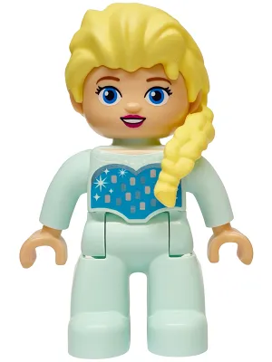 Duplo Figure Lego Ville, Disney Princess, Elsa, Light Aqua Legs and Top (6545872)