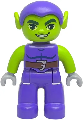Duplo Figure Lego Ville, Green Goblin, Dark Purple Outfit (6593625)