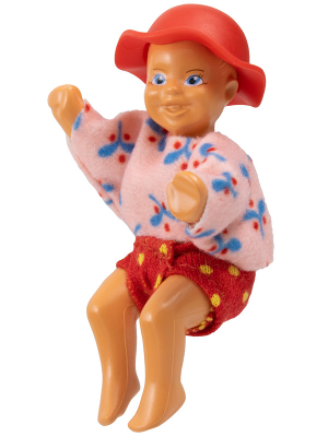 Scala Doll (Baby Thomas with Large Eyes Pattern with Clothes, Hat)