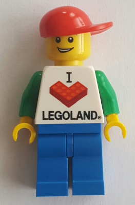 LEGOLAND Park Male, I Brick LEGOLAND Top, Red Short Bill Cap