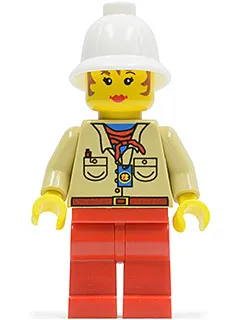 Pippin Reed / Miss Gail Storm - Tan Shirt, Red Legs, White Pith Helmet