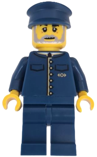 Wild West Train Conductor - Male, Dark Blue Uniform