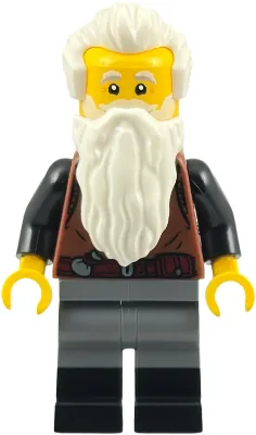 Wolfpack - Male, Dark Bluish Gray Legs with Black Boots, White Beard and Hair