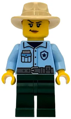 Sequoia Tree Trail Ranger - Female, Bright Light Blue Uniform, Dark Green Legs, Tan Fedora