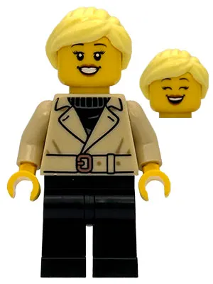 Sequoia Tree Trail Adventurer - Female, Tan Jacket, Black Legs, Bright Light Yellow Ponytail