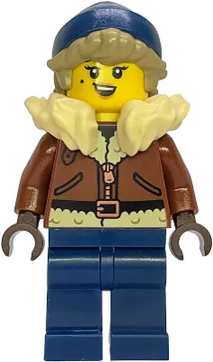 Gold Mine Explorer - Female, Reddish Brown Coat, Tan Fur Collar, Dark Blue Legs and Beanie