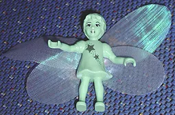 Belville Fairy (Millimy) - Medium Green with Stars Pattern, Wings, Bow