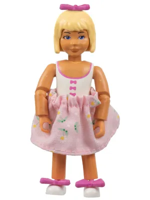 Belville Female - White Swimsuit with Dark Pink Bows Pattern, Light Yellow Hair, Skirt, Dark Pink Bows