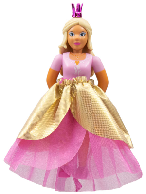 Belville Female - Princess, Pink Top, Yellow Hair, Dark Pink Shoes, Skirt Long, Crown