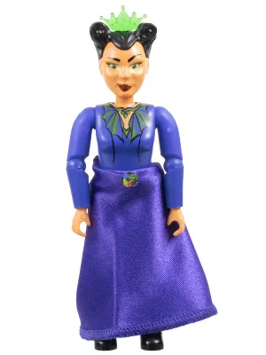 Belville Female, Adult Woman (Queen) - Black Pants, Violet Top with Scalloped Collar Pattern, Black Hair, Black Shoes, Skirt, Tiara