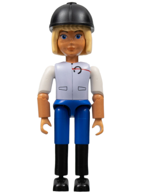 Belville Female - Light Violet Top with White Sleeves, Blue Shorts, Black Boots, Light Yellow Hair, Helmet