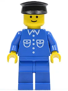 Shirt with 6 Buttons - Blue, Blue Legs, Black Hat