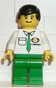 Cargo - White Shirt, Green Legs, Black Male Hair