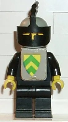 Classic - Yellow Castle Knight Black Cavalry - with Vest Stickers