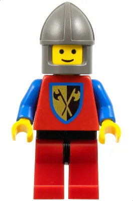 Crusader Axe - Red Legs with Black Hips, Dark Gray Chin-Guard