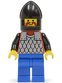 Scale Mail - Red with Black Arms, Blue Legs, Black Chin-Guard