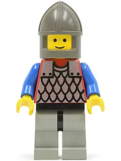 Scale Mail - Red with Blue Arms, Light Gray Legs with Black Hips, Dark Gray Chin-Guard