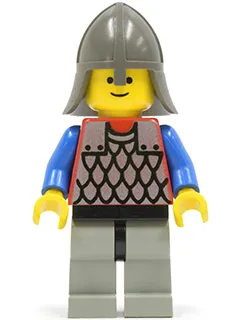 Scale Mail - Red with Blue Arms, Light Gray Legs with Black Hips, Dark Gray Neck-Protector