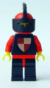 Classic - Knights Tournament Knight Black, Black Legs with Red Hips, Red Helmet, Black Visor