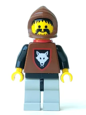 Wolfpack - Moustache, Black Arms and Light Gray Legs, Brown Hood and Red Cape