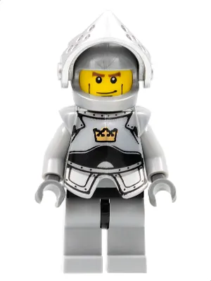 Fantasy Era - Crown Knight Plain with Breastplate, Helmet with Visor, Vertical Cheek Lines