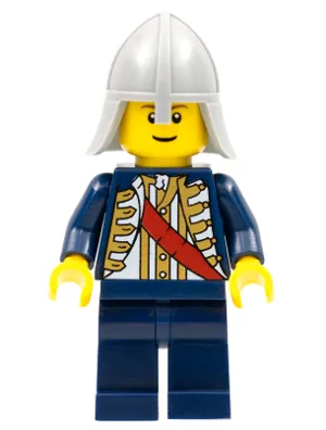 Red Sash, Light Bluish Gray Neck Protector, Reddish Brown Eyebrows