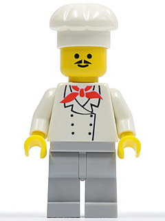 Chef - Light Bluish Gray Legs, Moustache