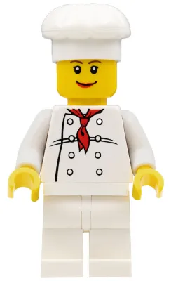 Chef - White Torso with 8 Buttons, White Legs, Female