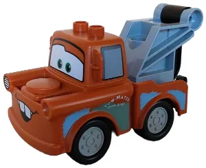 Duplo Tow Mater - Light Bluish Gray Hook Base and Wheels