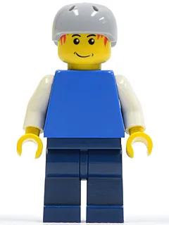 Plain Blue Torso with White Arms, Dark Blue Legs, Helmet