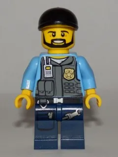 Police - LEGO City Undercover Elite Police Officer 1 - Black Beard