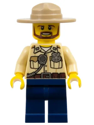 Swamp Police - Officer, Shirt, Dark Tan Hat, Brown Beard