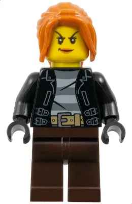 Police - City Bandit Crook Female, Dark Orange Hair