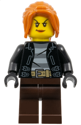 Police - City Bandit Crook Female, Dark Orange Hair