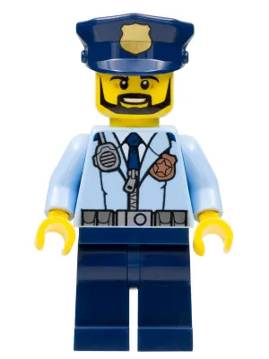 Police - City Officer, Zipper Jacket and Badge, Prison Island Police Chief