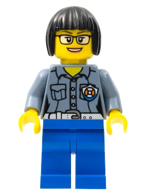Coast Guard City - Female Station Manager, Short Black Hair with Glasses