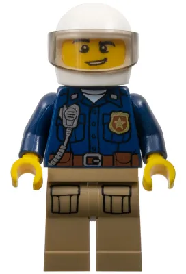 Mountain Police - Officer Male, White Helmet and Smirk