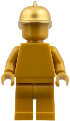 Statue - Pearl Gold with Metallic Gold Fire Helmet