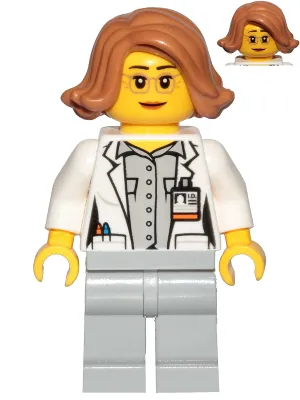 Scientist, Botanist - Female, Glasses and Medium Nougat Hair Short Swept Sideways