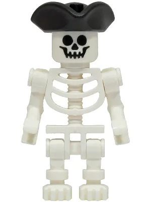 Skeleton - Stuntz, Black Pirate Tricorne, Bent Arms